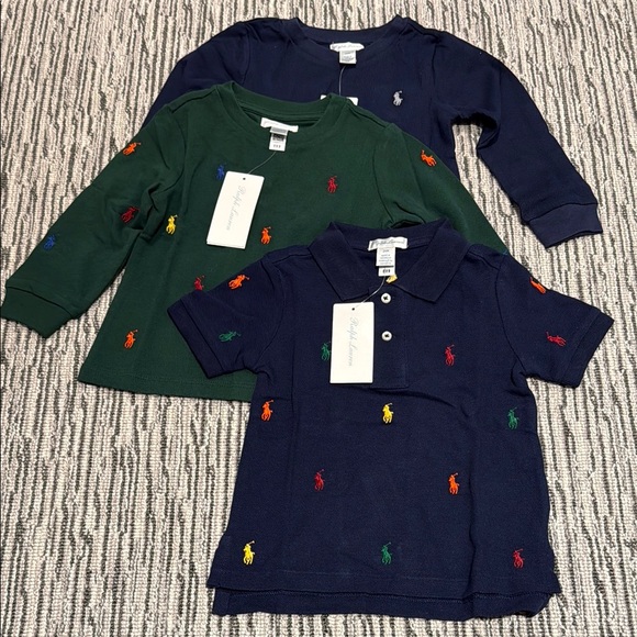 Ralph Lauren toddler kids boys NWT polo shirt long sleeve shirts